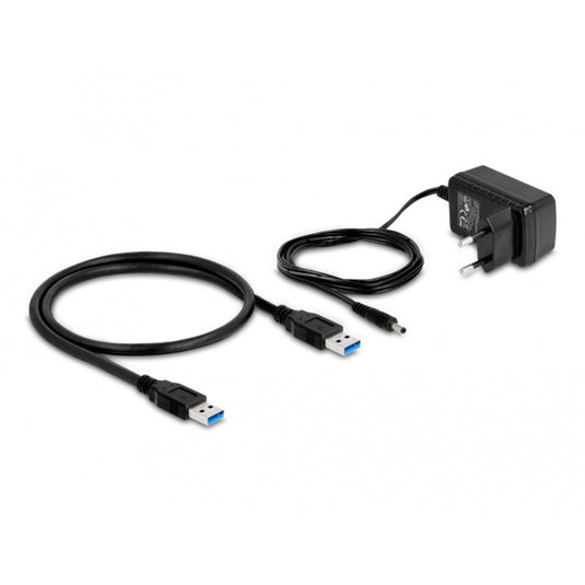 Delock usb-hub 10 gbps met 4 usb-a + 1 quick charge poort (grijs, incl. voeding)