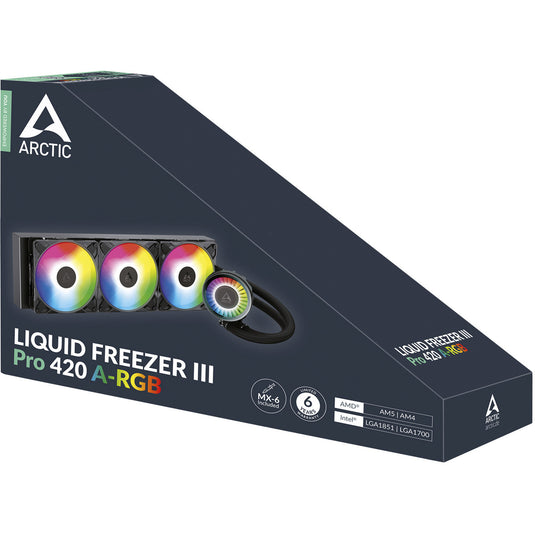 Arctic liquid freezer iii pro 420 a-rgb waterkoeling (zwart, 4-pins pwm fan-connector)