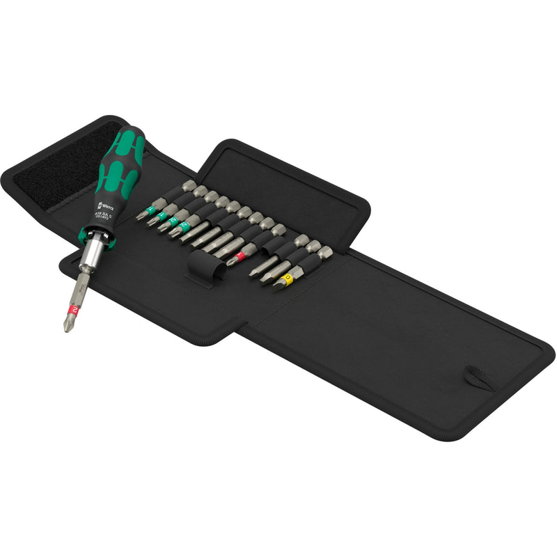 Afbeelding laden in galerijviewer, Wera kraftform kompakt 838 ra s imperial set 1 bitset (zwart groen, 14‑delig)
