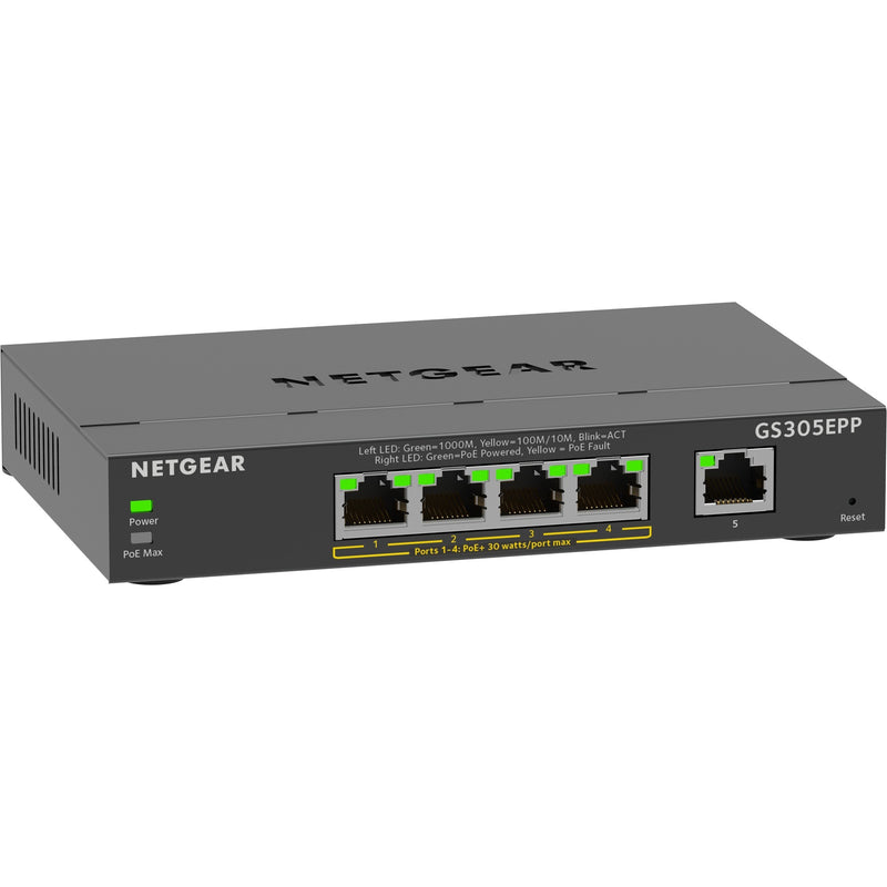 Afbeelding laden in galerijviewer, Abi schakelaar netgear gs305epp-100pes zwart
