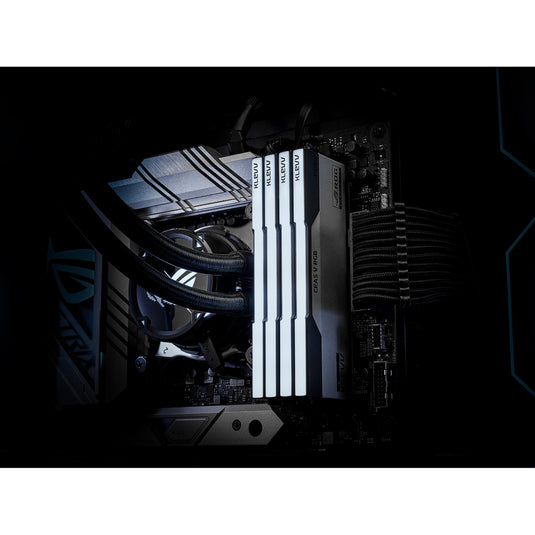 Klevv 32 gb ddr5-6200 (2x 16 gb) kit werkgeheugen (wit zwart, kd5agua80-62b320p, cras v rgb rog, xmp 3.0, expo)