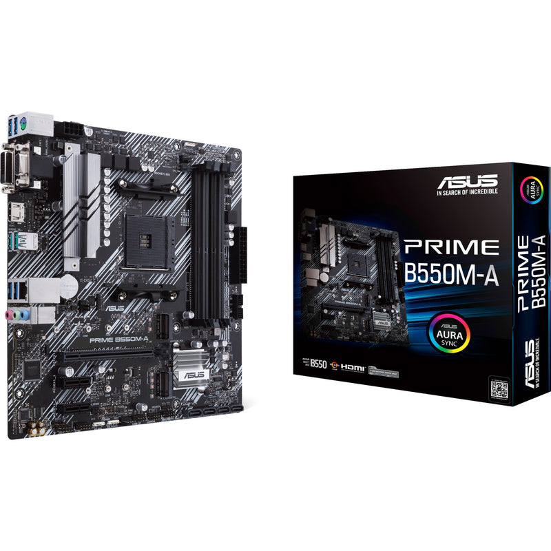 Afbeelding laden in galerijviewer, Asus prime b550m-a socket am4 moederbord (raid, gb-lan, sound, µatx)
