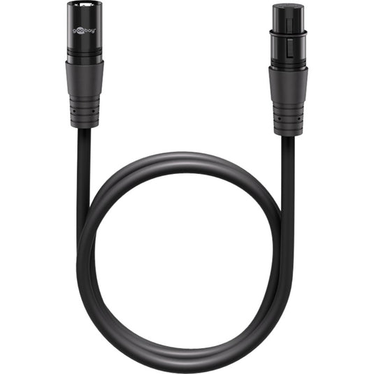Goobay xlr-aansluitkabel (zwart, 1 meter)