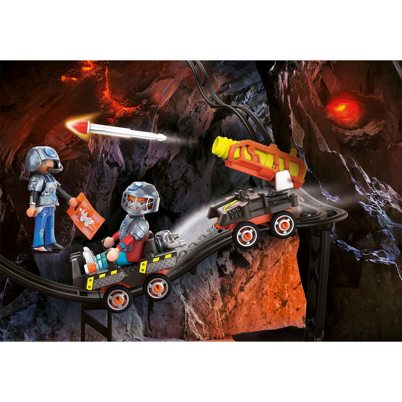 Afbeelding laden in galerijviewer, Playmobil dino rise - dino mine raket kart constructiespeelgoed (70929)
