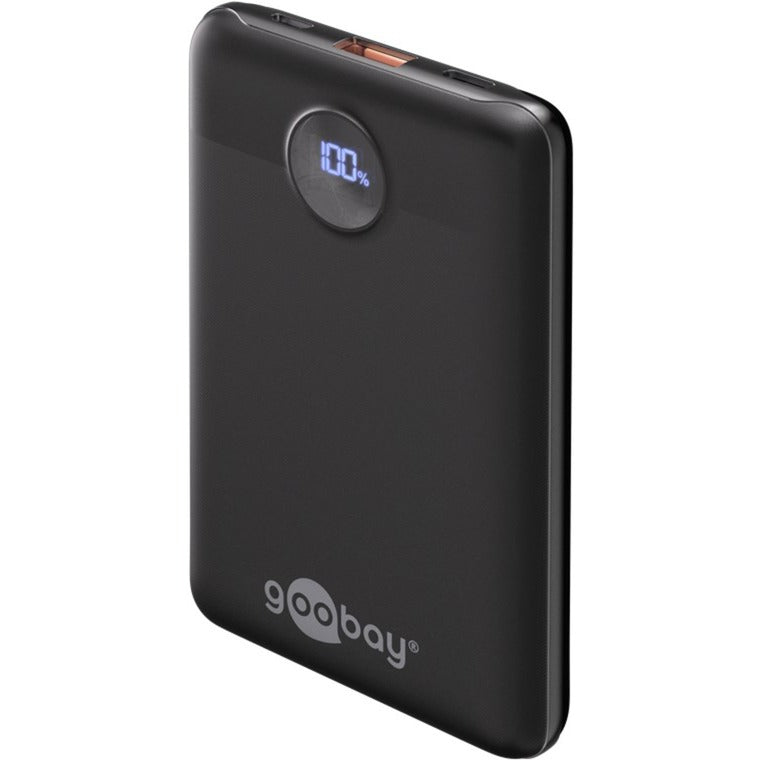Afbeelding laden in galerijviewer, Goobay powerbank compact 10.000 mah (zwart, 10 ah, 1x usb-a, 1x usb-c, power delivery, quick charge)
