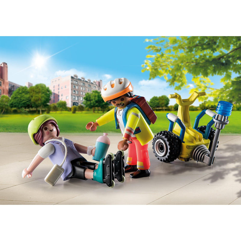 Afbeelding laden in galerijviewer, Playmobil city life - starterpack rescue met segway constructiespeelgoed (71257)
