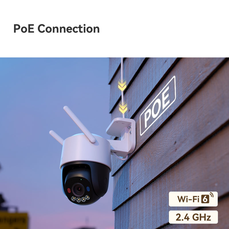 Afbeelding laden in galerijviewer, Imou cruiser sc 4k - beveiligingscamera voor buiten – 4k ultra hd (8mp) – 360° pan tilt – slimme persoonsdetectie tracking – kleur nachtzicht – sirene waarschuwingslicht – wi-fi 6 poe
