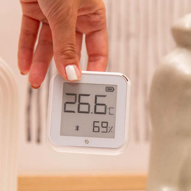 Shelly plus h t temperatuur- en vochtmeter (wit, wifi, bluetooth)