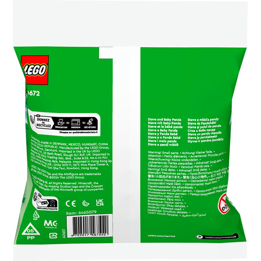Lego minecraft - steve en babypanda constructiespeelgoed (30672)