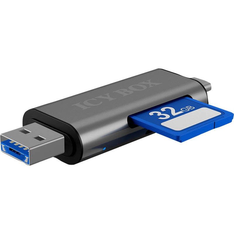 Afbeelding laden in galerijviewer, Icy box ib-cr200-c externe cardreader met multi-usb connector kaartlezer (antraciet)
