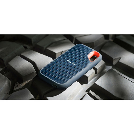 Sandisk extreme portable v2, 2 tb externe ssd (zwart oranje, sdssde61-2t00-g25, usb-c)