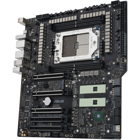 Asus pro ws trx50-sage wifi socket str5 moederbord (zwart grijs, raid, 10gb-lan, 2.5gb-lan, wi-fi 7, bt, sound, ceb)