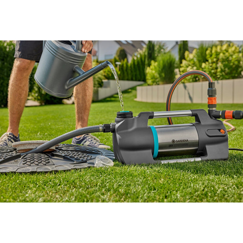 Afbeelding laden in galerijviewer, Gardena besproeiingspomp 6500 silentcomfort (donkergrijs roestvrij staal, 1300 watt | bluetooth)
