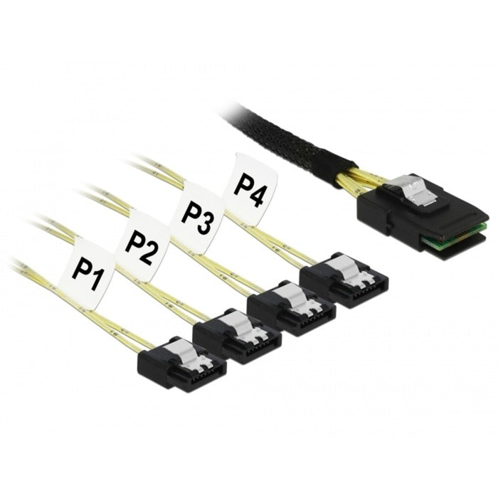 Afbeelding laden in galerijviewer, Delock mini sas sff-8087 > 4x sata 7-pin adapter (1 meter)
