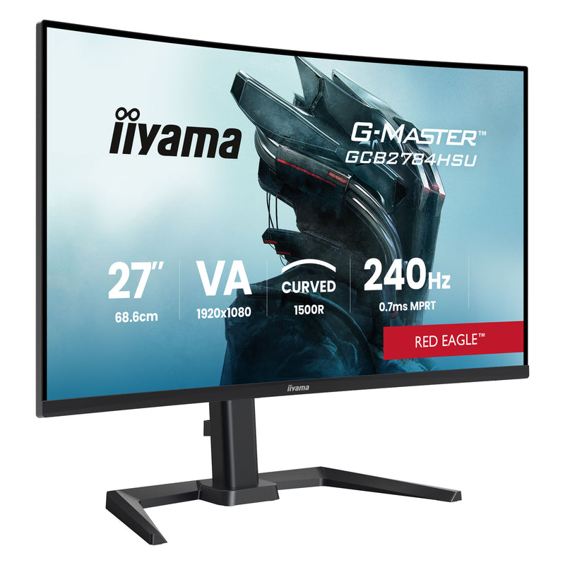 Afbeelding laden in galerijviewer, Iiyama g-master red eagle gcb2784hsu-b1 27 curved gaming monitor (zwart, 2x hdmi, displayport, 2x usb, 240 hz)
