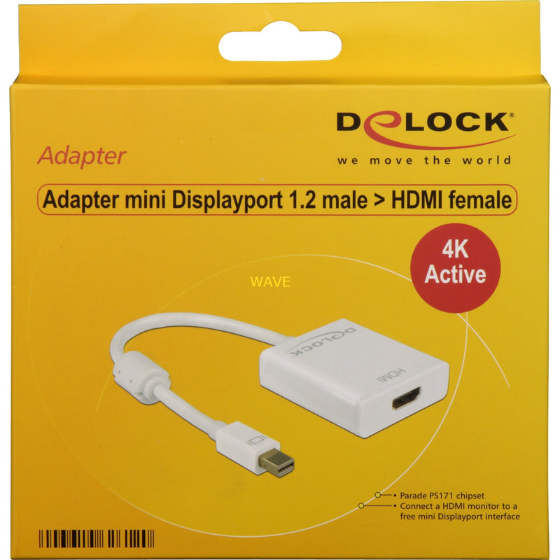 Afbeelding laden in galerijviewer, Delock mini displayport > hdmi adapter (wit, 0,2 meter, 4k)
