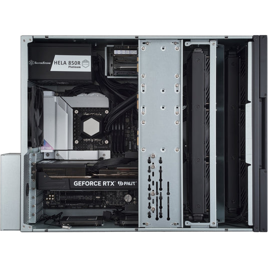 Silverstone rm52 server behuizing (zwart | 2x usb-a | 1x usb-c)