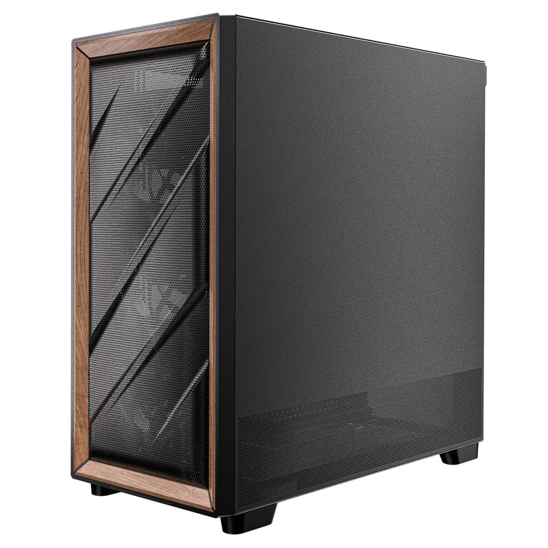 Afbeelding laden in galerijviewer, Antec flux midi tower behuizing (zwart | 2x usb-a | 1x usb-c | tempered glass)
