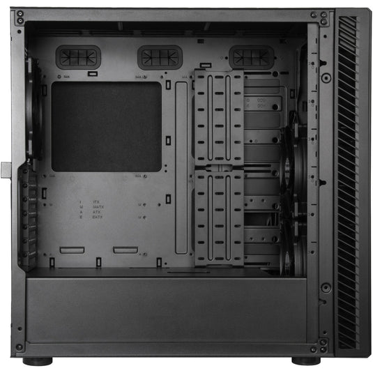Silverstone seta q1 midi tower behuizing (zwart | 2x usb-a | 1x usb-c)