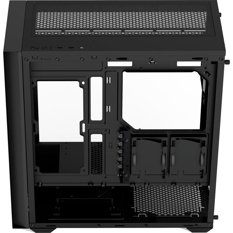 Afbeelding laden in galerijviewer, Aerocool b502a midi tower behuizing (zwart | 2x usb-a | 1x usb-c | rgb)
