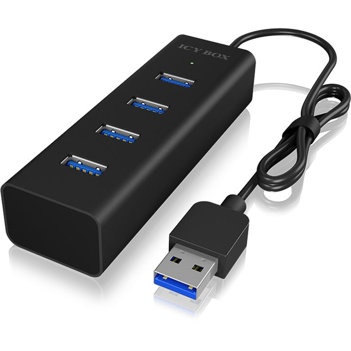 Afbeelding laden in galerijviewer, Icy box ib-hub1409-u3 4-port usb-hub (zwart)
