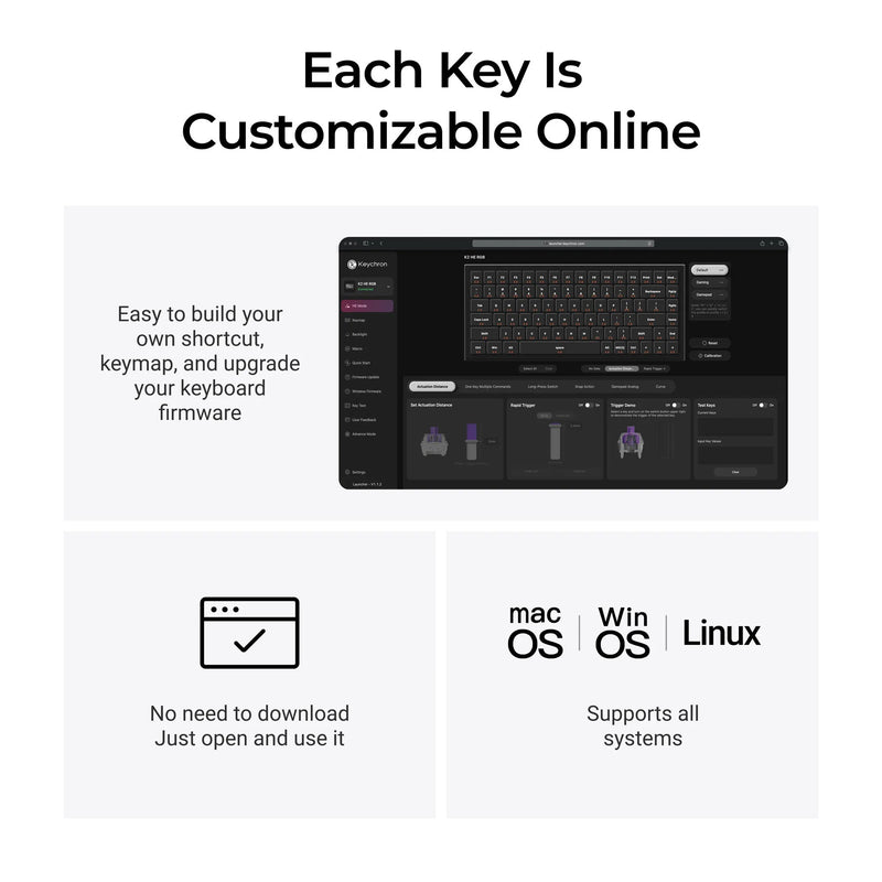 Afbeelding laden in galerijviewer, Keychron k2he all-wood special edition mechanisch toetsenbord (houtkleur, us lay-out (qwerty), gateron double-rail magnetic nebula, 75%, gateron double-rail magnetic, osa pbt double-shot, hot swap, bluetooth 5.2 | usb-c)
