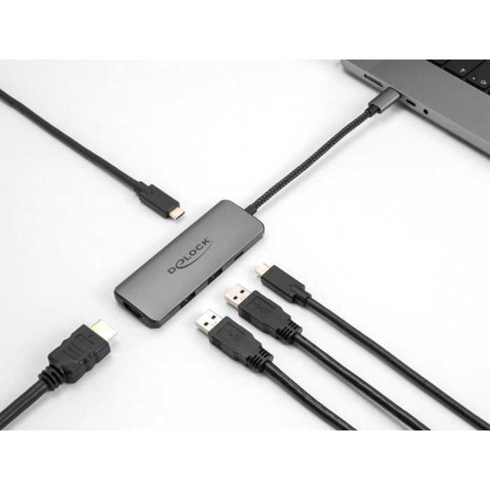 Afbeelding laden in galerijviewer, Delock usb type-c docking station 8k (donkergrijs, hdmi, usb, pd 3.0 100 w)
