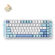 Mchose x75 v2 blue icy creamsicle custom mechanical keyboard (wit, us lay-out (qwerty), kailh box icy creamsicle, 75%, rgb, hot swap, double-shot pbt, draadloos | bluetooth | usb-c)