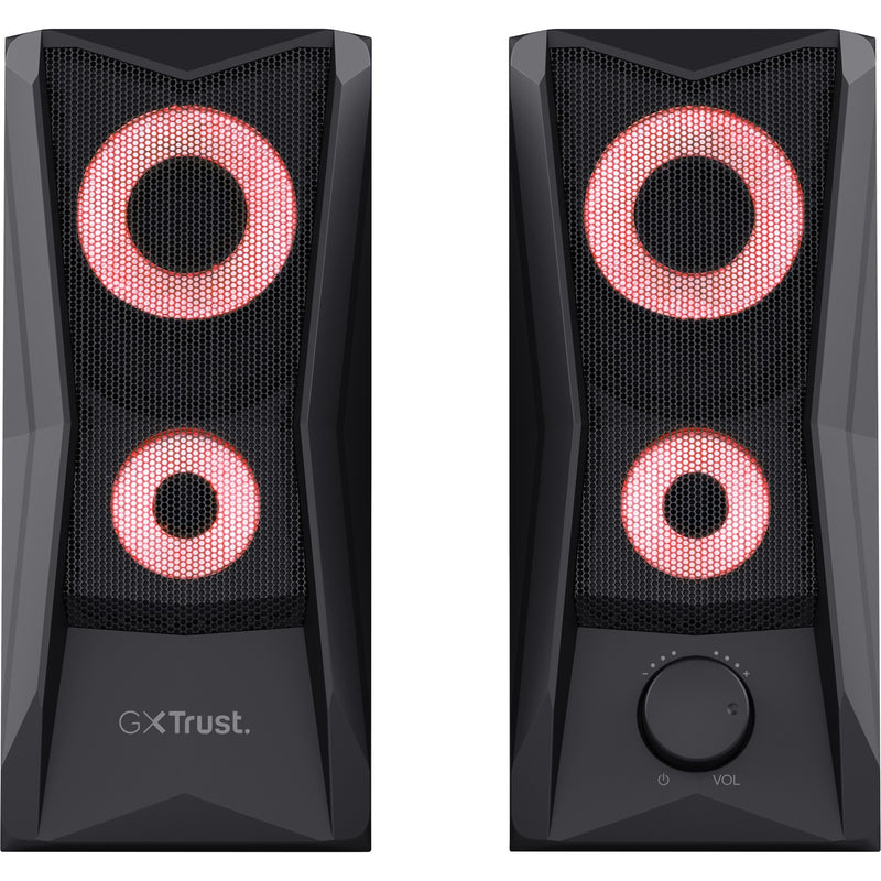 Afbeelding laden in galerijviewer, Trust gxt 606 javv rgb verlichte 2.0 speakerset pc-luidspreker (zwart)

