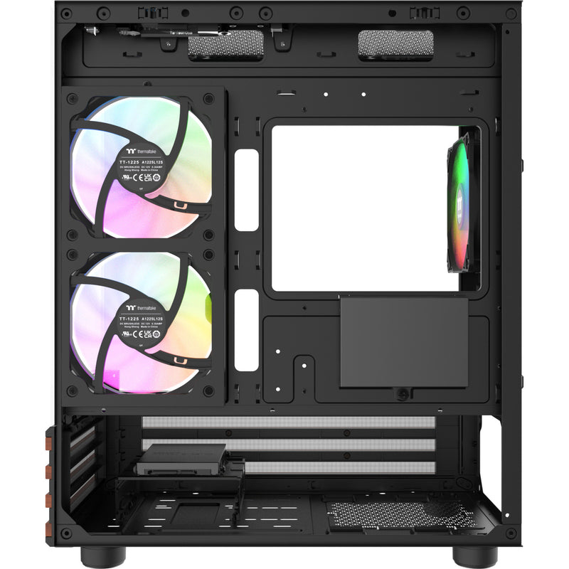 Afbeelding laden in galerijviewer, Thermaltake view 170 ws argb mini tower behuizing (zwart houtkleur | 2x usb-a | rgb | window)
