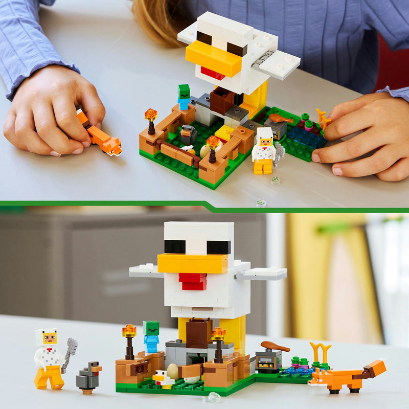 Afbeelding laden in galerijviewer, Lego minecraft kippenboerderij dieren speelgoed voor kinderen - 21585
