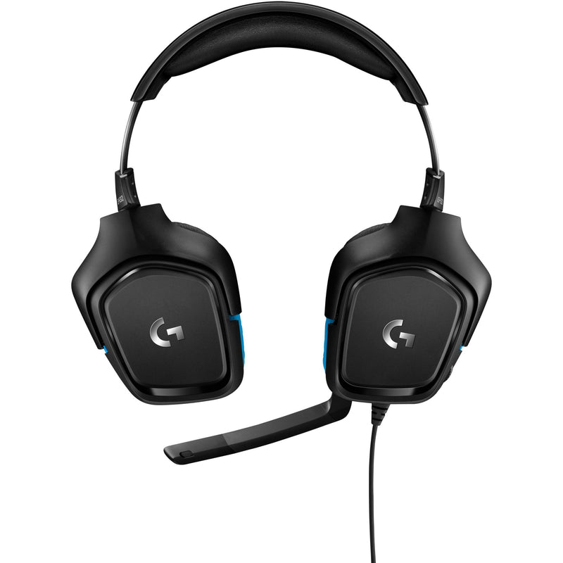 Afbeelding laden in galerijviewer, Logitech g432 7.1 surround sound wired over-ear gaming headset (zwart blauw, pc, playstation 4, playstation 5, xbox one, xbox series x|s, nintendo switch)
