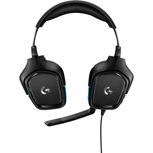 Logitech g432 7.1 surround sound wired over-ear gaming headset (zwart blauw, pc, playstation 4, playstation 5, xbox one, xbox series x|s, nintendo switch)