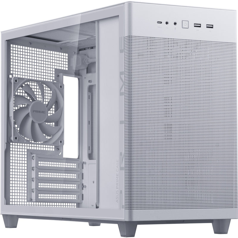 Afbeelding laden in galerijviewer, Asus prime ap201 midi tower behuizing (wit | 2x usb-a | 1x usb-c | tempered glass)
