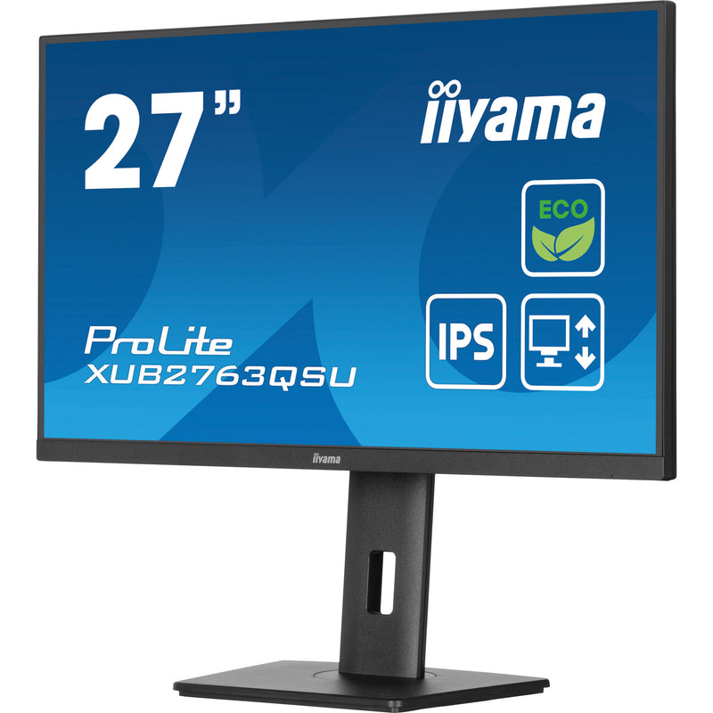 Afbeelding laden in galerijviewer, Iiyama prolite xub2763qsu-b1 27 monitor (zwart, hdmi, displayport, 2x usb-a, usb-b)
