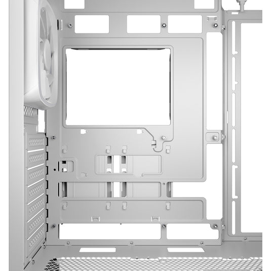 Sharkoon ak5m rgb midi tower behuizing (wit | 2x usb-a | 1x usb-c | rgb | tempered glass)