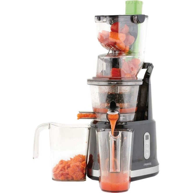 Afbeelding laden in galerijviewer, Princess 202045 slowjuicer easy fill sapcentrifuge (zwart)
