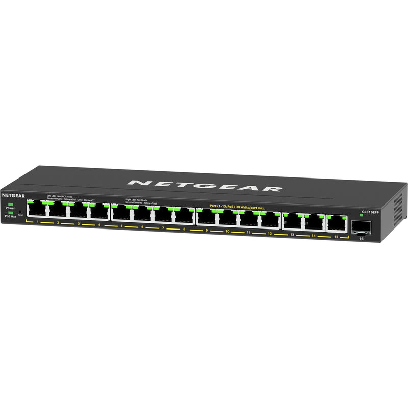Afbeelding laden in galerijviewer, Netgear gs316epp switch (zwart)
