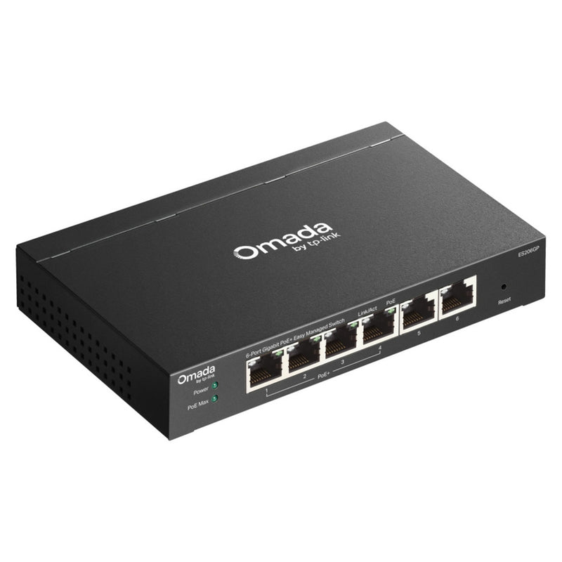 Afbeelding laden in galerijviewer, Tp-link omada es206gp switch (zwart, 4x poe+)
