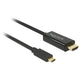 Delock usb-c naar hdmi kabel (zwart, 2 meter, 4k 30 hz, dp alt mode)