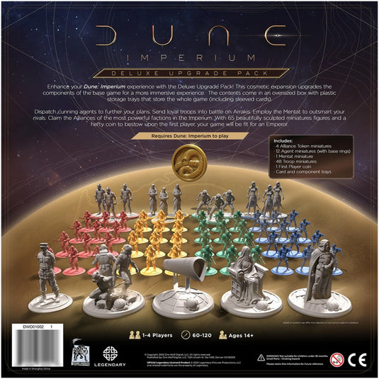 Asmodee dune: imperium deluxe upgrade pack bordspel (engels, uitbreiding, 1 - 4 spelers, 60 - 120 minuten, vanaf 14 jaar)