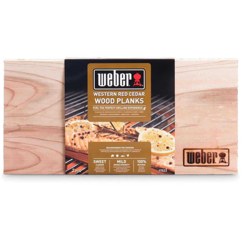Afbeelding laden in galerijviewer, Weber western red cedar houten planken - klein aromahout (2 stuks, 15 x 30 cm)
