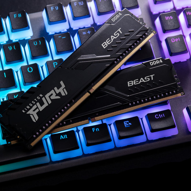 Afbeelding laden in galerijviewer, Kingston fury beast 16 gb ddr4-3600 (2x 8 gb) werkgeheugen (zwart, kf436c17bbk2 16, xmp 2.0)
