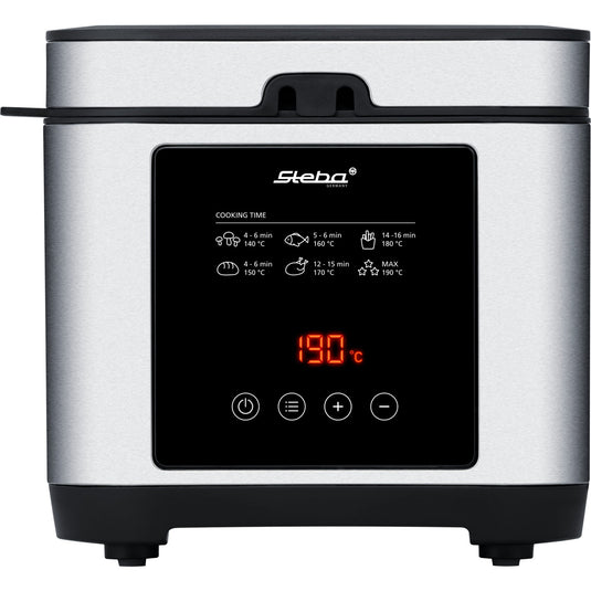 Steba df 150 frituurpan (roestvrij staal zwart, 2,5 liter)