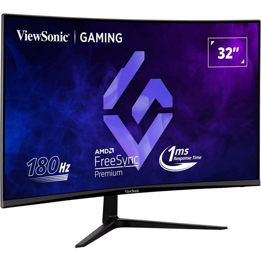 Viewsonic vx3218c-2k 32 curved gaming monitor (zwart, 1x displayport, 2x hdmi, 180 hz, 2x hdmi, 1x displayport, 180 hz)