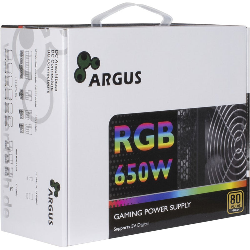 Afbeelding laden in galerijviewer, Inter-tech argus rgb-650w cm ii modulaire 650 watt voeding (zwart, 2x pcie)
