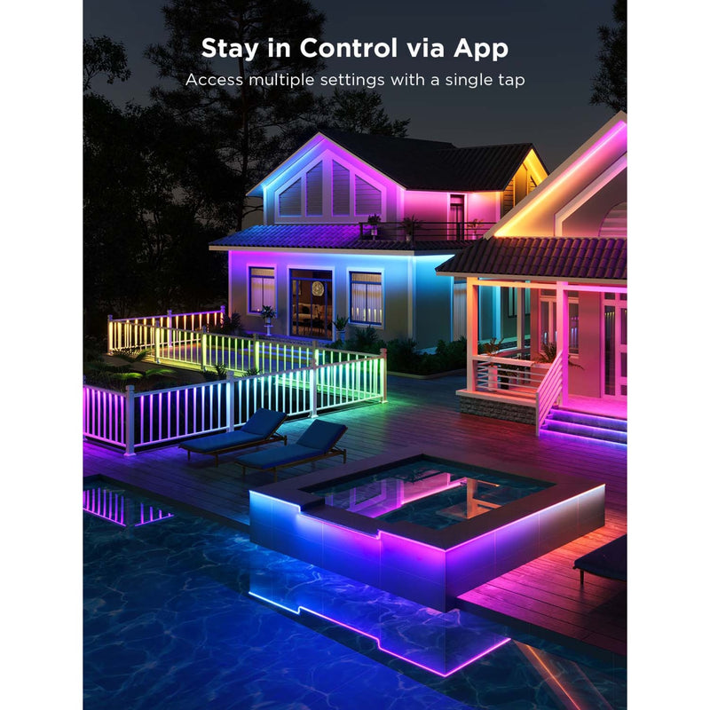 Afbeelding laden in galerijviewer, Govee slimme buiten ledstrip - 10 meter ip65 - rgbicww - app-bediening - alexa google
