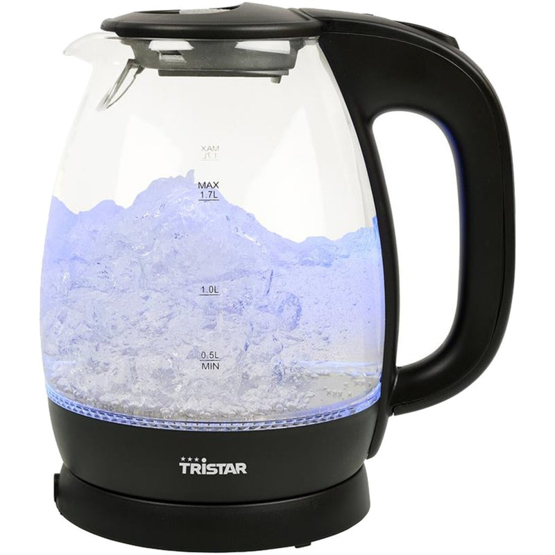 Afbeelding laden in galerijviewer, Tristar wk-3405 glazen waterkoker (zwart transparant, 1,7 liter)
