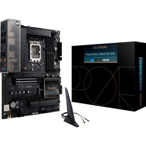Asus proart b760-creator wifi socket 1700 moederbord (zwart brons, raid, 2.5 gb-lan, gb-lan, wi-fi 6, bt, sound, atx)