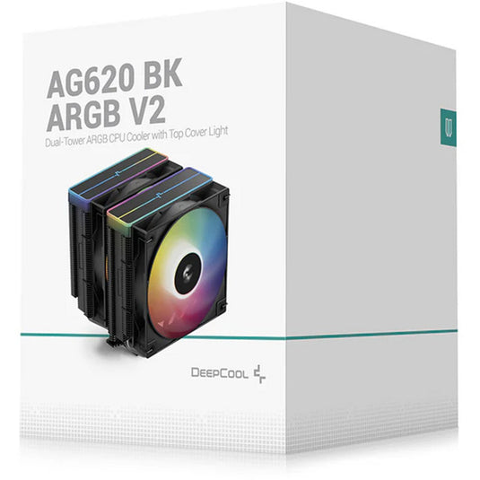 Deepcool ag620 bk argb v2 cpu-koeler (zwart)